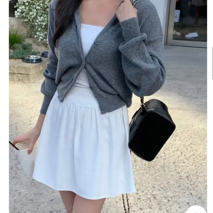 [BUNJANG] W.B. Cardigan + Skirt Set / [더블유비] 가디건+치마 세트