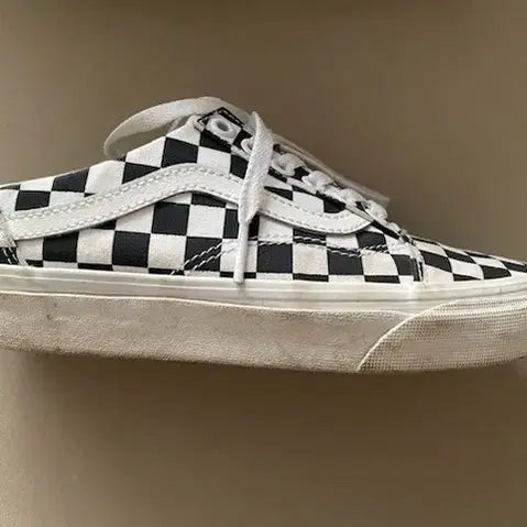 [BUNJANG] Vans Old Skool Checkerboard Sneakers / 반스 올드스쿨 체커보드 스니커즈