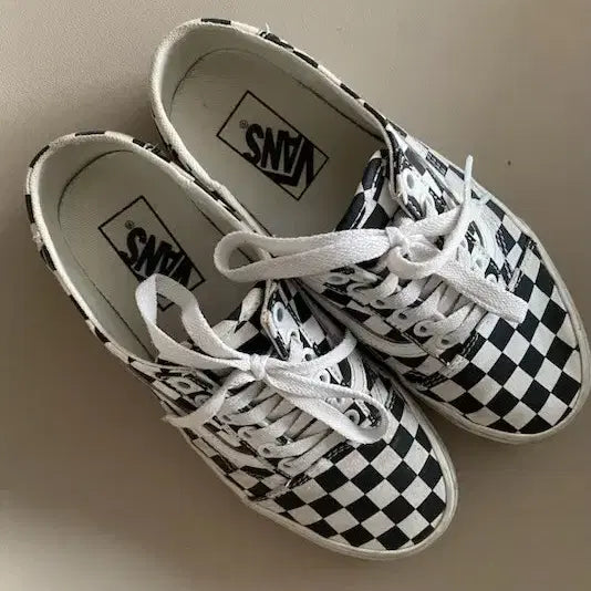 [BUNJANG] Vans Old Skool Checkerboard Sneakers / 반스 올드스쿨 체커보드 스니커즈