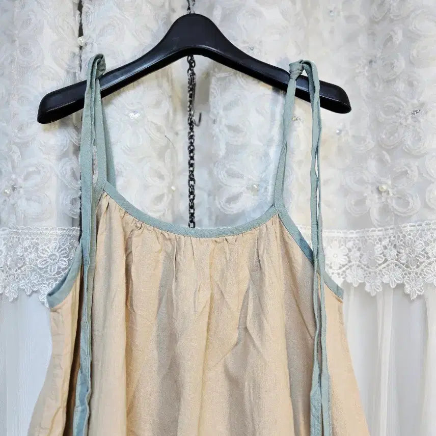[BUNJANG] Linen Ruffle Tiered Maxi Dress / 린넨 캉캉큰원피스