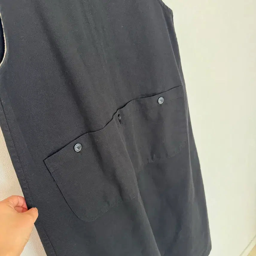 [BUNJANG] Black Cotton Button Long Dress / 롱원피스 버튼원피스 코튼원피스