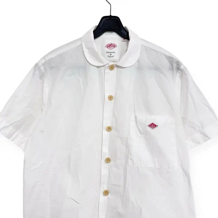 [BUNJANG] Danton White Short Sleeve Shirt / DANTON 단톤 화이트 반팔 셔츠
