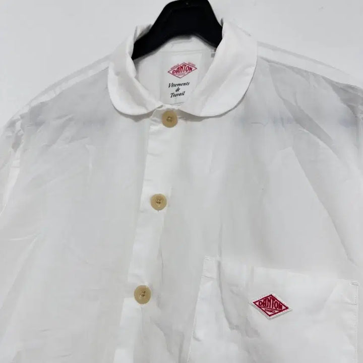 [BUNJANG] Danton White Short Sleeve Shirt / DANTON 단톤 화이트 반팔 셔츠