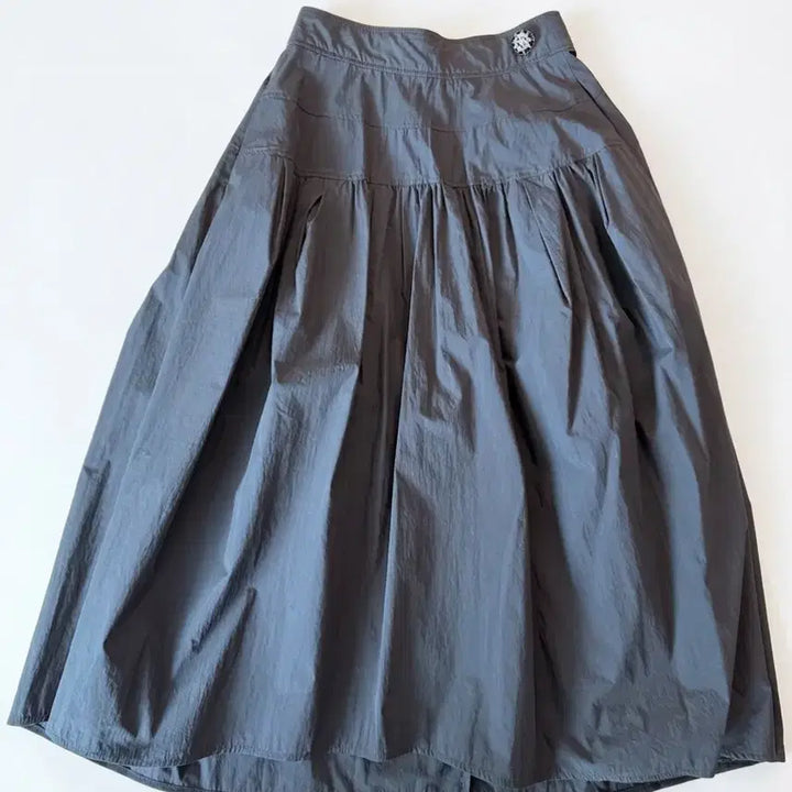 [BUNJANG] Mine Pleated Long Skirt - Small, Grey / 마인 스커트 스몰 그레이 플리츠 롱 스커트