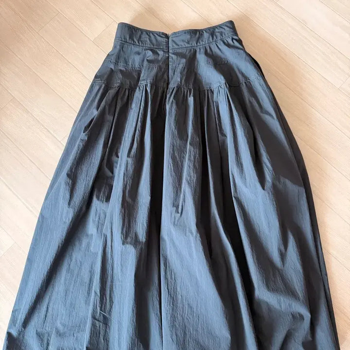 [BUNJANG] Mine Pleated Long Skirt - Small, Grey / 마인 스커트 스몰 그레이 플리츠 롱 스커트
