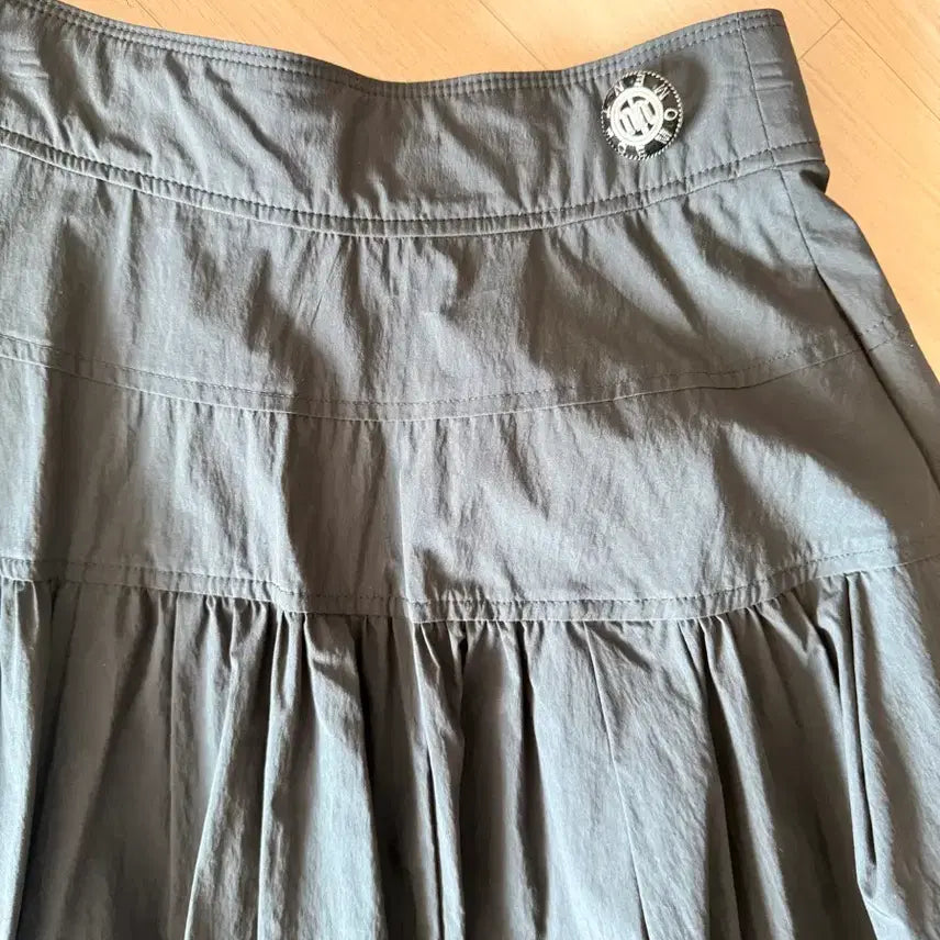 [BUNJANG] Mine Pleated Long Skirt - Small, Grey / 마인 스커트 스몰 그레이 플리츠 롱 스커트