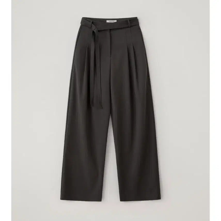 [BUNJANG] Prep For The Orrin Button Belt Slacks Charcoal Long 2 / 프렙포더 오린 버튼 벨트 슬랙스 차콜 롱2
