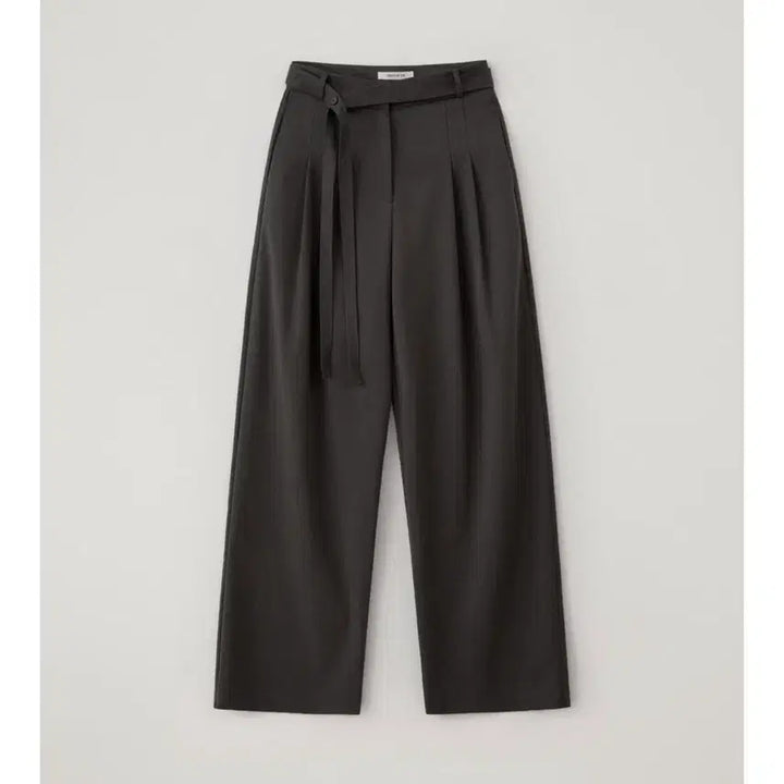 [BUNJANG] Prep For The Orrin Button Belt Slacks Charcoal Long 2 / 프렙포더 오린 버튼 벨트 슬랙스 차콜 롱2