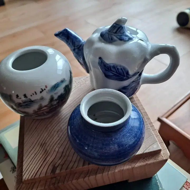[BUNJANG] Celadon Inkstone and Brush Washer Set / 연적 과  청채필세