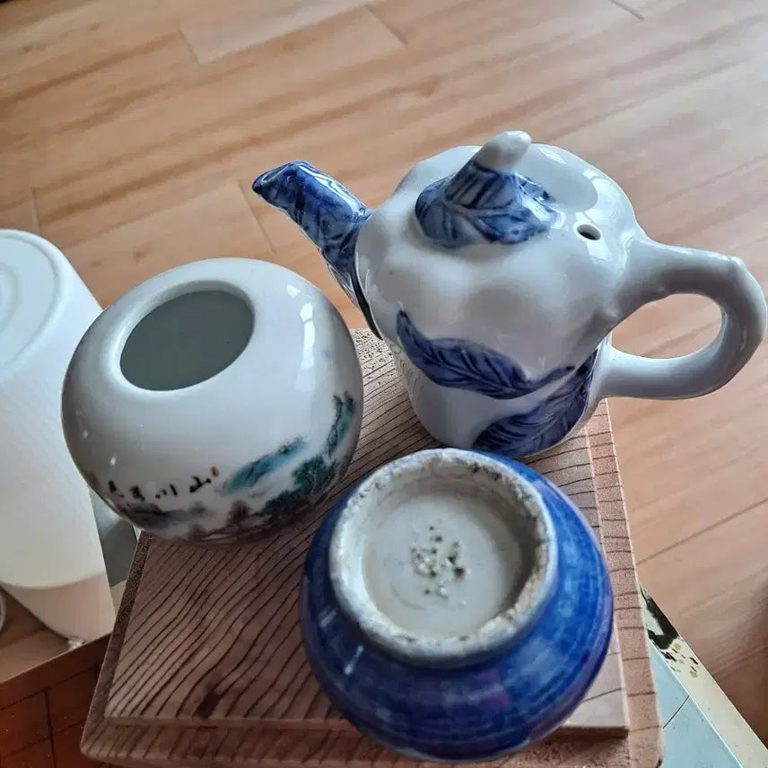 [BUNJANG] Celadon Inkstone and Brush Washer Set / 연적 과  청채필세