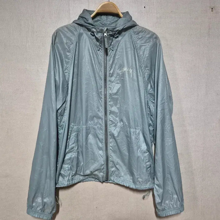 [BUNJANG] Stussy Beach Shell Wrinkle Nylon Jacket Slate (XL) / 스투시 비치 쉘 링클 나이론 자켓 슬레이트 (XL)