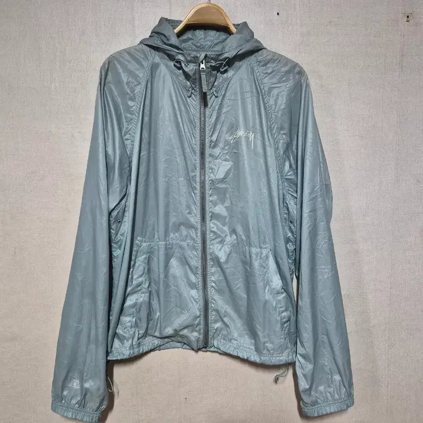 [BUNJANG] Stussy Beach Shell Wrinkle Nylon Jacket Slate (XL) / 스투시 비치 쉘 링클 나이론 자켓 슬레이트 (XL)