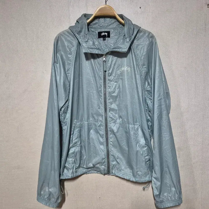 [BUNJANG] Stussy Beach Shell Wrinkle Nylon Jacket Slate (XL) / 스투시 비치 쉘 링클 나이론 자켓 슬레이트 (XL)