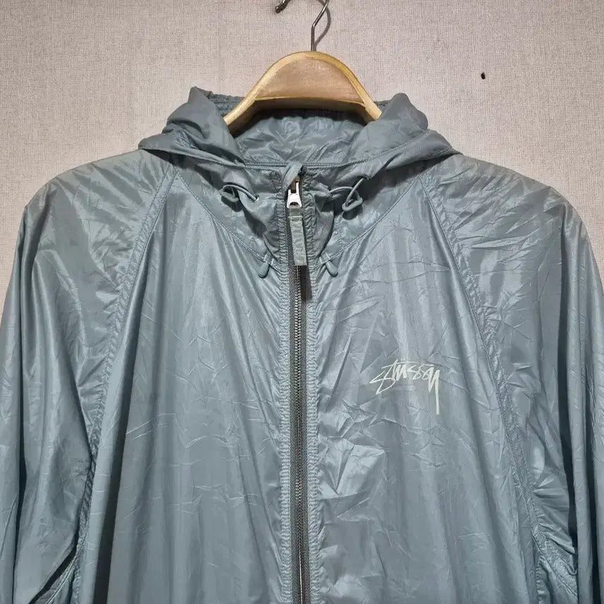 [BUNJANG] Stussy Beach Shell Wrinkle Nylon Jacket Slate (XL) / 스투시 비치 쉘 링클 나이론 자켓 슬레이트 (XL)