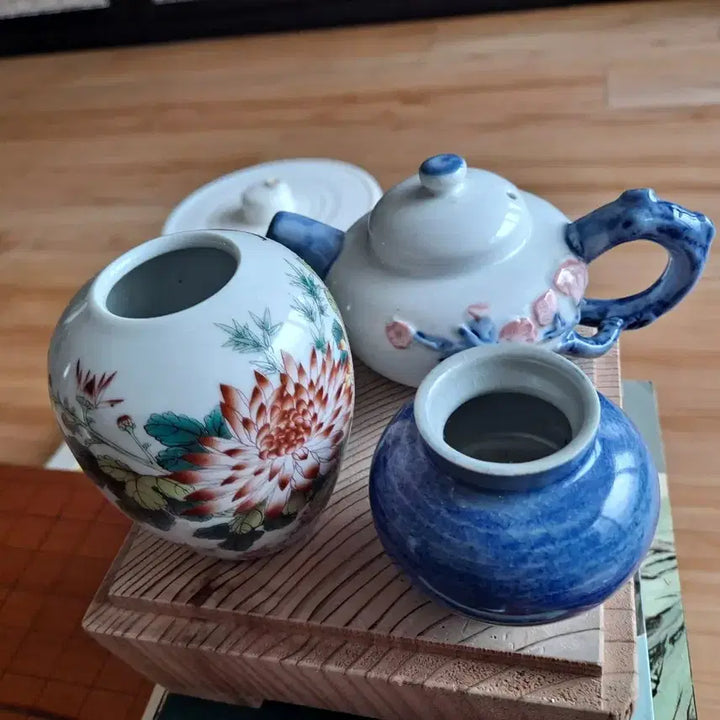 [BUNJANG] Korean Celadon Inkstone and Brush Holder Set / 연적 과  청채필세    도자기
