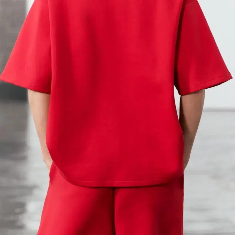 [BUNJANG] ZARA Short Sleeve Shirt Dark Red S / (할인) 자라 ZARA 숏 슬리브 예쁜 셔츠