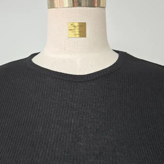 [SOLD OUT] 실켓 골지 블랙 반팔