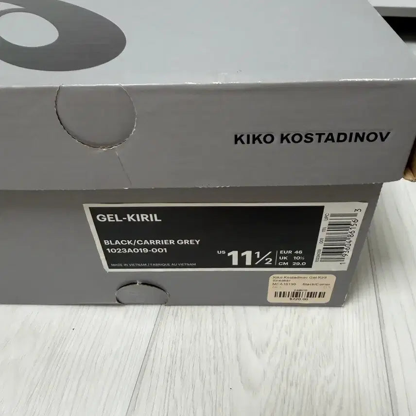 [BUNJANG] Asics Kiko Kostadinov Gel-Kiril Black Sneakers / 아식스 키코 젤-키릴 Kiko Kostadinov 코스타디노브 블랙290
