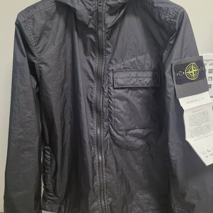 [BUNJANG] Stone Island Membrana TC Hooded Jacket Black / 스톤아일랜드 후드 멤브라나 TC 자켓 블랙