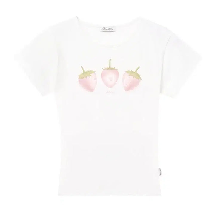 [SOLD OUT] 클리시어 딸기티 스트로베리 티셔츠 반팔 파스텔탑 핑크 S kleesier