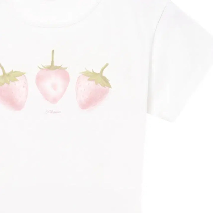 [SOLD OUT] 클리시어 딸기티 스트로베리 티셔츠 반팔 파스텔탑 핑크 S kleesier