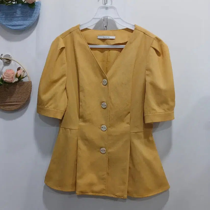 [BUNJANG] Kenneth Lady Mustard Yellow Jacket (Size 55) / 케네스레이디.(마혼방) 머스타드 옐로우자켓55