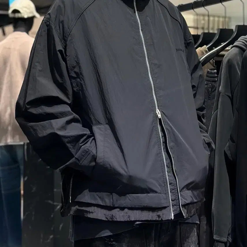 [BUNJANG] Juun.J 23FW Nylon High Neck Layered 3-Zip Shirt / 준지 23FW 나일론 하이넥 3집업 레이어드 셔츠 44