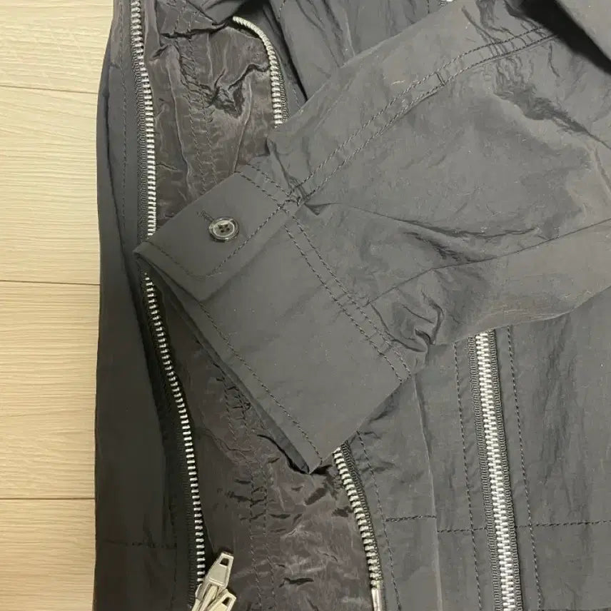 [BUNJANG] Juun.J 23FW Nylon High Neck Layered 3-Zip Shirt / 준지 23FW 나일론 하이넥 3집업 레이어드 셔츠 44