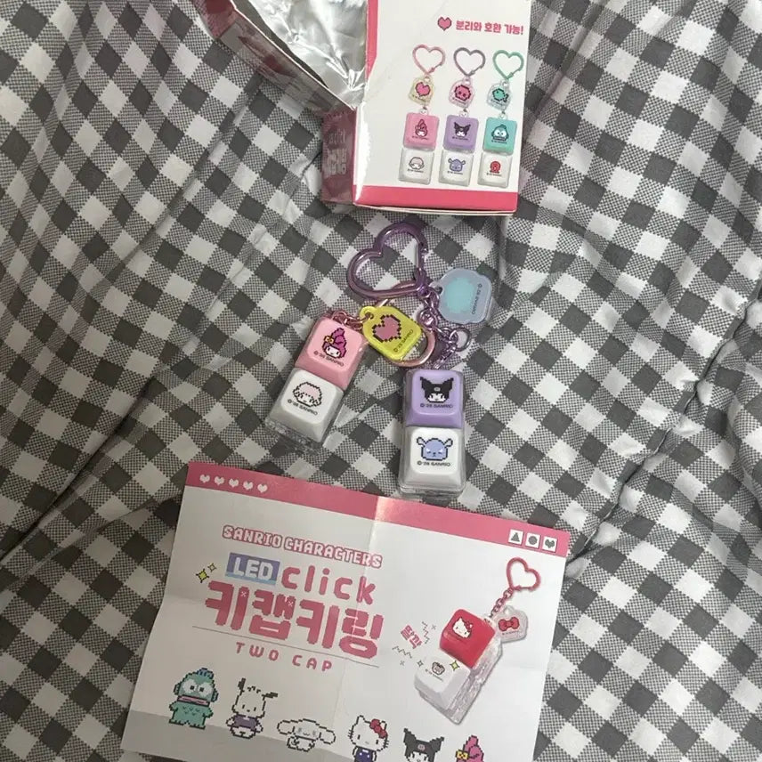 [BUNJANG] Sanrio Kuromi &amp; My Melody LED Keycap Keyring / 산리오 LED 키캡 키링 쿠로미,마이멜로디