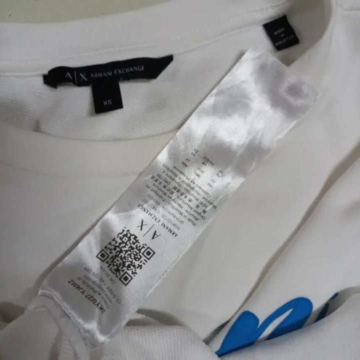 [BUNJANG] Armani Exchange Mesh White Print T-shirt / B4-29/아르마니익스체인지 망사배색 화이트 프린트 티셔츠