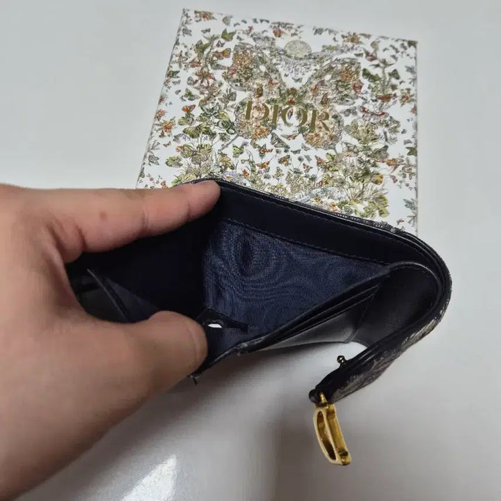 [BUNJANG] Dior Saddle Lotus Oblique Wallet / 디올 새들 로터스 오블리크 반지갑