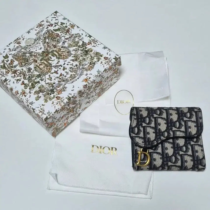 [BUNJANG] Dior Saddle Lotus Oblique Wallet / 디올 새들 로터스 오블리크 반지갑