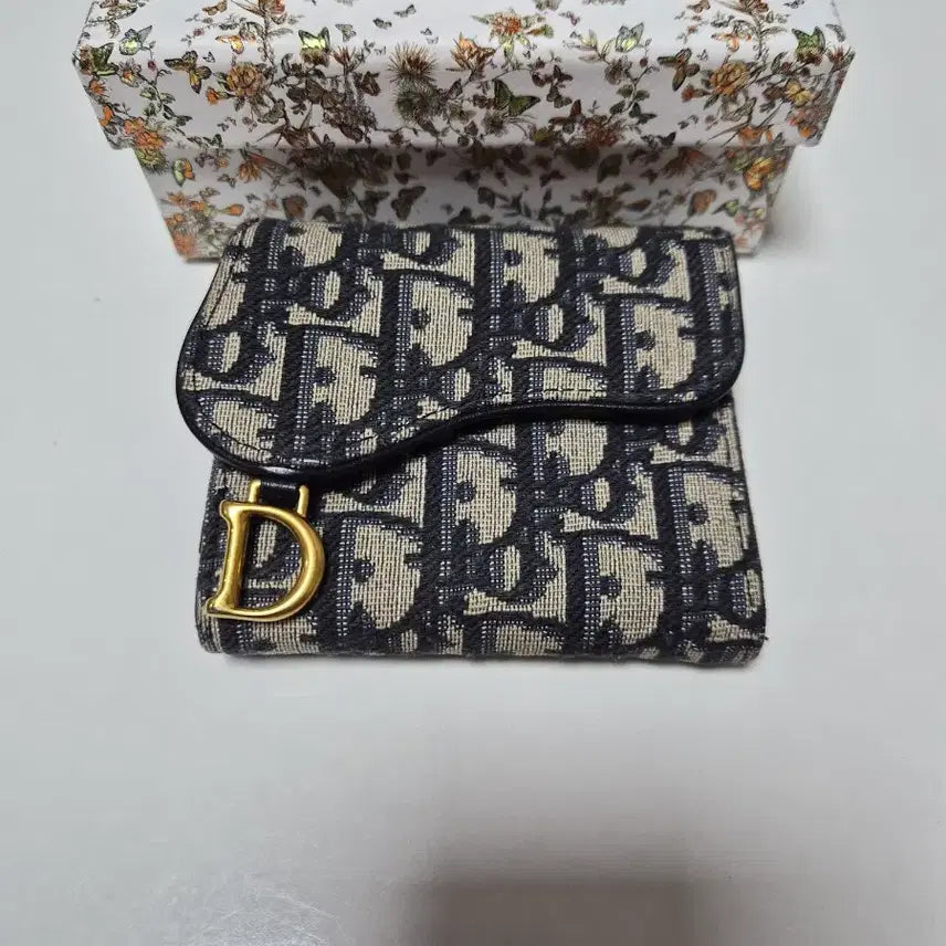 [BUNJANG] Dior Saddle Lotus Oblique Wallet / 디올 새들 로터스 오블리크 반지갑