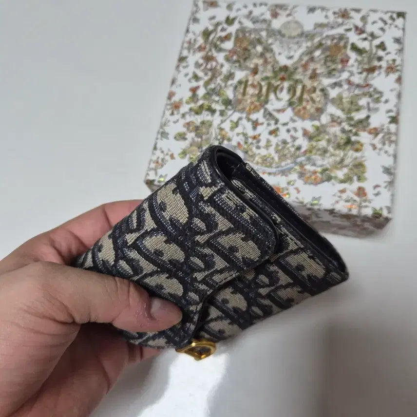 [BUNJANG] Dior Saddle Lotus Oblique Wallet / 디올 새들 로터스 오블리크 반지갑