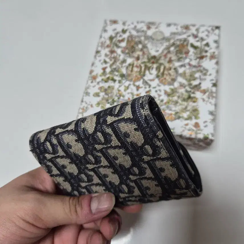 [BUNJANG] Dior Saddle Lotus Oblique Wallet / 디올 새들 로터스 오블리크 반지갑