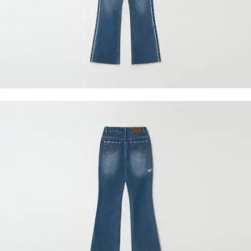 [BUNJANG] Ronron Heart Stud Bootcut Denim S Size / 론론 Heart stud bootscut denim 사이즈S 새상품