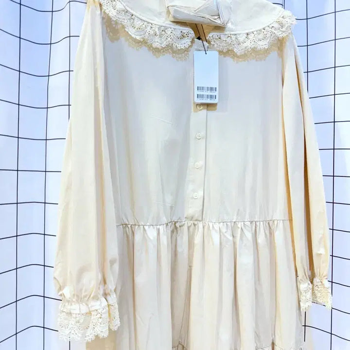 [BUNJANG] Plastic Island Lace Collar Long Dress / 새상품 풀라스틱아일랜드 레이스카라 롱원피스 택가99000