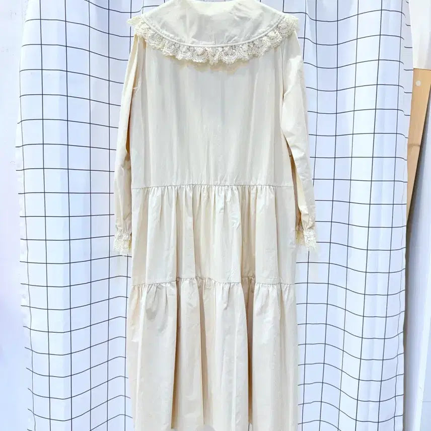 [BUNJANG] Plastic Island Lace Collar Long Dress / 새상품 풀라스틱아일랜드 레이스카라 롱원피스 택가99000