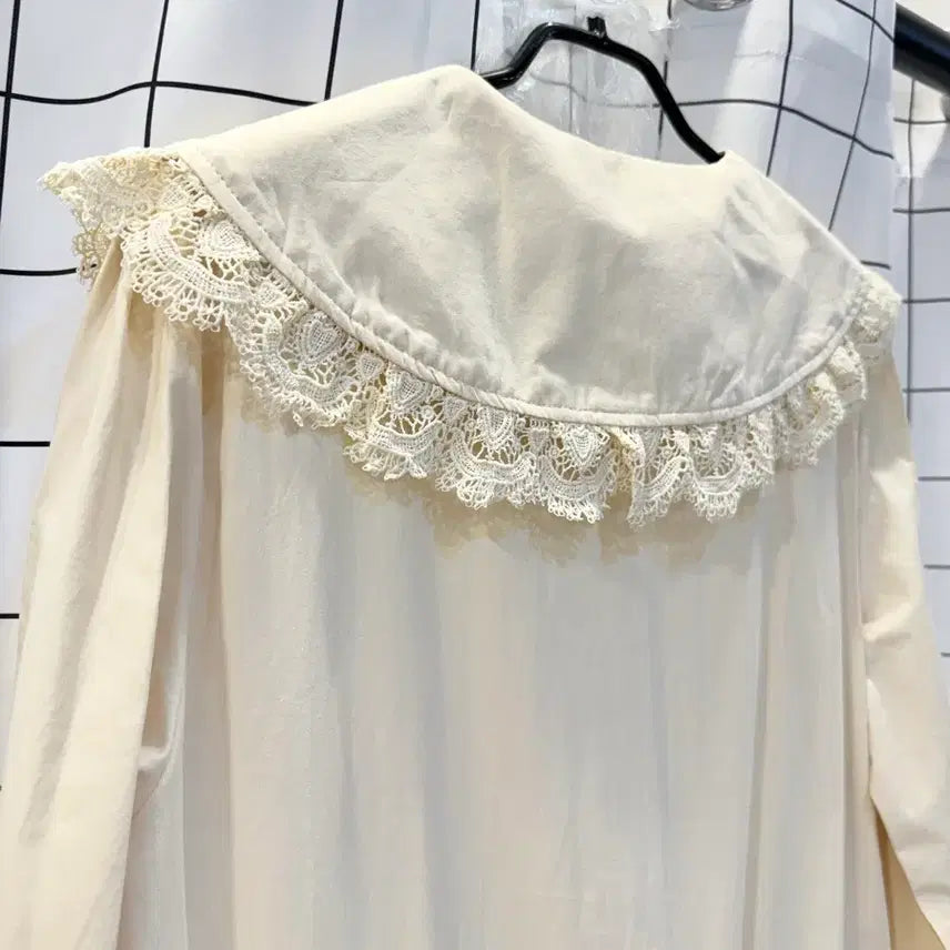 [BUNJANG] Plastic Island Lace Collar Long Dress / 새상품 풀라스틱아일랜드 레이스카라 롱원피스 택가99000