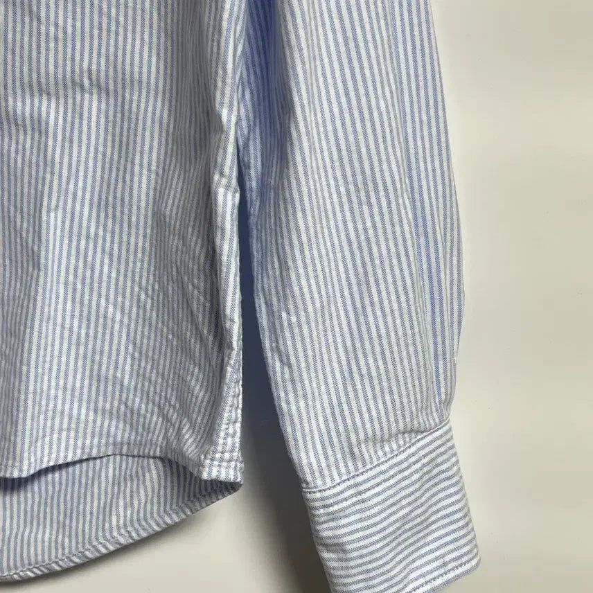 [BUNJANG] Ami Small Logo Heart Stripe Shirt / 아미 스몰로고 하트 스트라이프 서츠 남방 프리