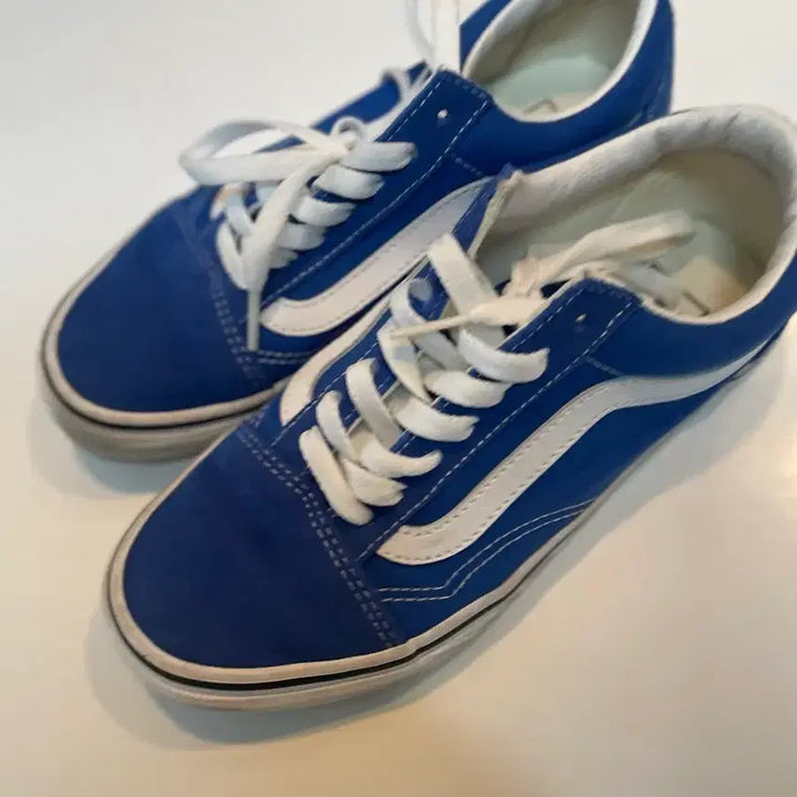 [BUNJANG] Vans Old Skool Blue Suede Sneakers / 반스 올드스쿨 블루 스웨이드 220