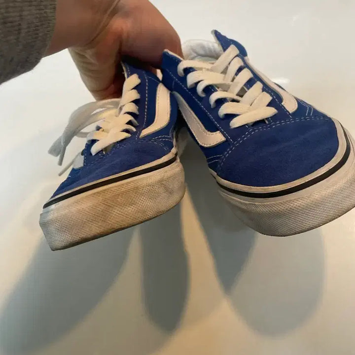 [BUNJANG] Vans Old Skool Blue Suede Sneakers / 반스 올드스쿨 블루 스웨이드 220