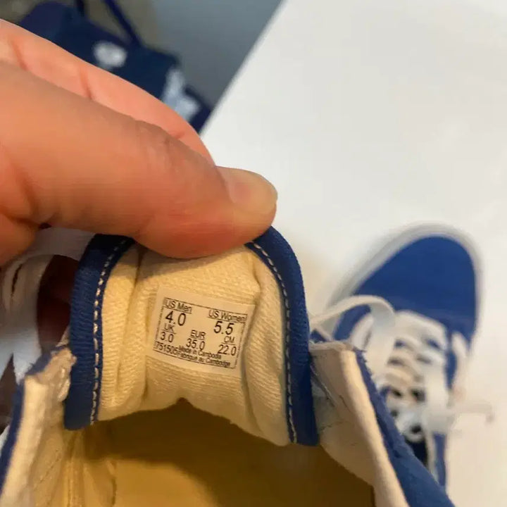 [BUNJANG] Vans Old Skool Blue Suede Sneakers / 반스 올드스쿨 블루 스웨이드 220