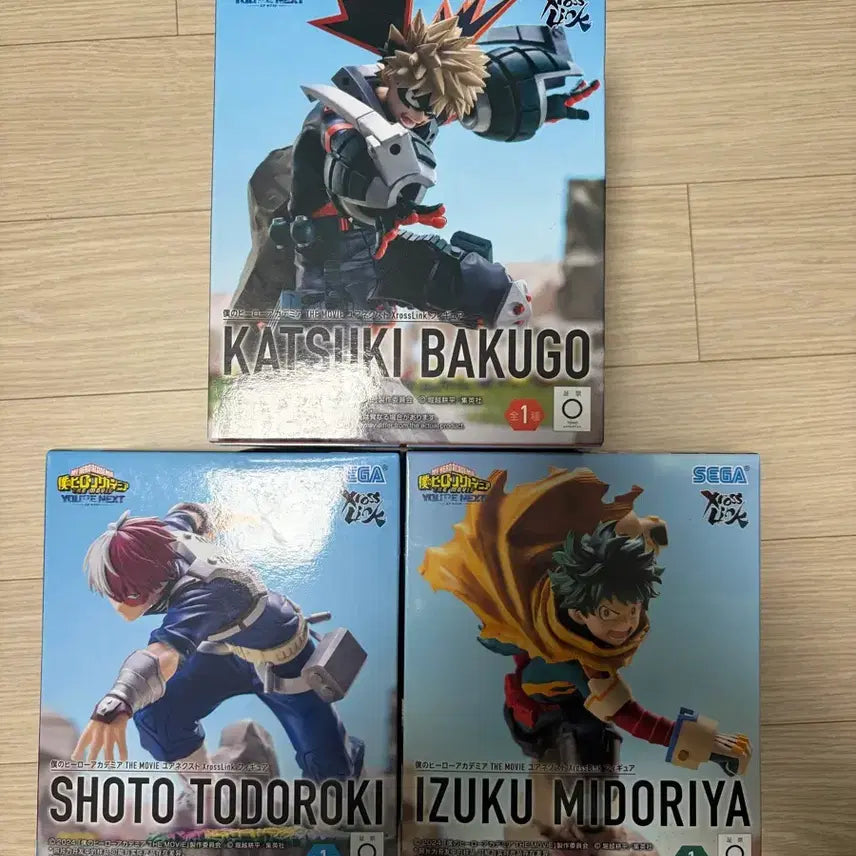 [BUNJANG] Sega My Hero Academia Bakugo Midoriya Todoroki Figure Bundle Set / 미개봉 일괄)세가 히로아카 바쿠고 미도리야 토도로키 피규어