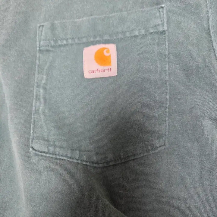 [BUNJANG] Carhartt Pocket T-shirt Dark Green / 칼하트 포켓 반팔 티셔츠 다크 그린95-100