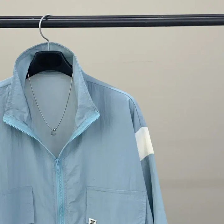 [BUNJANG] Color Block Two-Way Zip-Up &amp; Wide Pants Training Set / [새상품] 바스락 배색 집업 + 투웨이 와이드팬츠 바람막이 트레이닝세트