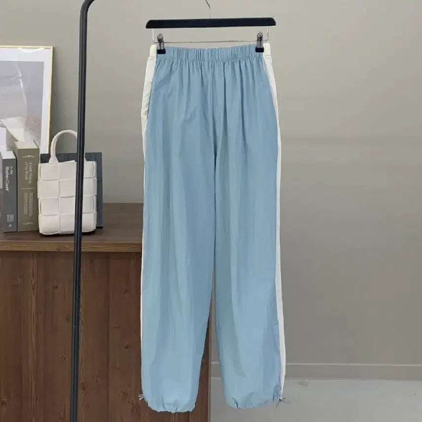 [BUNJANG] Color Block Two-Way Zip-Up &amp; Wide Pants Training Set / [새상품] 바스락 배색 집업 + 투웨이 와이드팬츠 바람막이 트레이닝세트