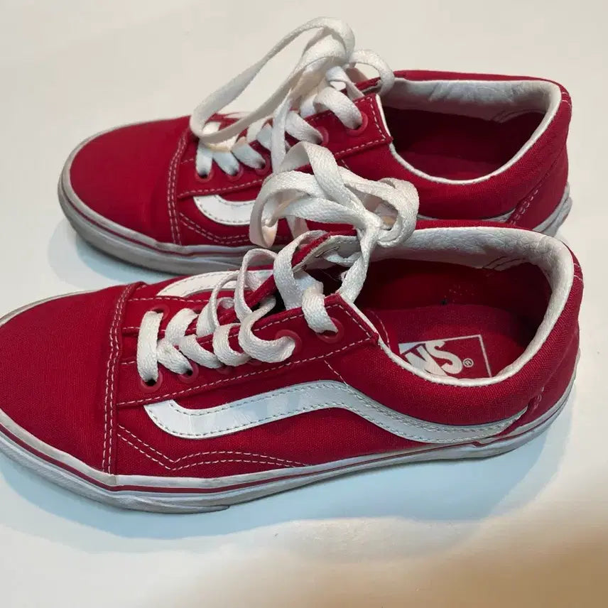 [BUNJANG] Vans Old Skool Red Sneakers 220 / 반스 올드스쿨 레드 스니커즈 220