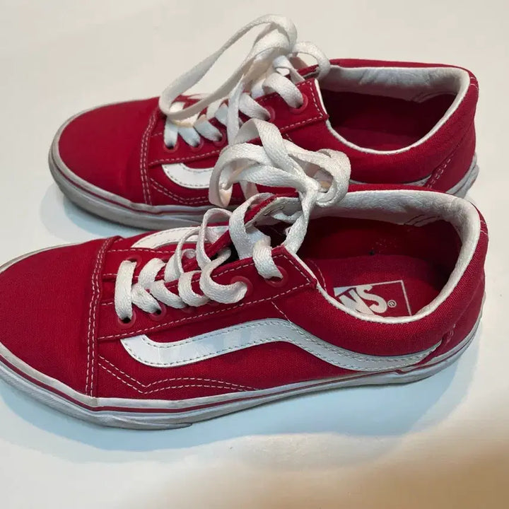 [BUNJANG] Vans Old Skool Red Sneakers 220 / 반스 올드스쿨 레드 스니커즈 220