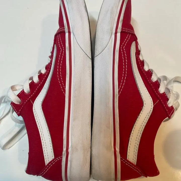 [BUNJANG] Vans Old Skool Red Sneakers 220 / 반스 올드스쿨 레드 스니커즈 220